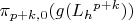 $\pi_{p + k, 0} (g({L_h}^{p + k}))$