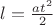 $l = \frac{at^2}{2}$