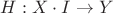 $H:X\cdot I\rightarrow Y$ $H:X\cdot I\rightarrow Y$