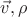 $\vec v,\rho$