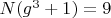 $N(g^3+1)=9$