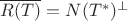 $\overline{R(T)}=N(T^*)^\perp$