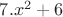 $7. x^2+6$ $7. x^2+6$