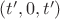 $(t',0,t')$