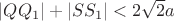 $|QQ_1|+|SS_1|< 2\sqrt 2 a$