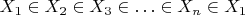 $X_1\in X_2\in X_3\in\ldots\in X_n\in X_1$