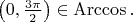 $\left(0,\frac{3\pi}{2}\right)\in\operatorname{Arccos}.$