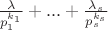$\frac{\lambda}{p_1^{k_1}} + ... + \frac{\lambda_s}{p_s^{k_s}}$ $\frac{\lambda}{p_1^{k_1}} + ... + \frac{\lambda_s}{p_s^{k_s}}$