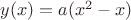 $y(x)=a(x^2-x)$
