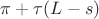 $\pi+\tau(L-s)$