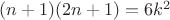 $(n+1)(2n+1)=6k^2$