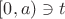 $[0,a)\ni t$