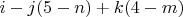 $i-j(5-n)+k(4-m)$