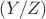 $(Y/Z)$