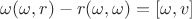 $\omega(\omega,r)-r(\omega,\omega)=[\omega,v]$