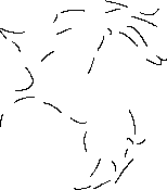 $$
\begin{picture}(300,200)
 
\put(53,98){
\qbezier(48,97)(41,98)(36,96)
\qbezier(34,95)(34,93)(32,91)
\qbezier(41,88)(36,86)(34,85)
\qbezier(32,76)(28,74)(26,71)
\qbezier(17,86)(11,85)(5,88)
\qbezier(5,87)(5,86)(8,83)
\qbezier(11,81)(14,80)(15,76)
\qbezier(18,68)(27,57)(13,56)
\qbezier(6,44)(5,41)(5,38)
\qbezier(12,50)(17,53)(22,53)
\qbezier(27,50)(32,49)(36,45)
\qbezier(41,42)(47,38)(49,40)
\qbezier(49,35)(47,31)(49,25)
\qbezier(56,21)(55,17)(51,12)
\qbezier(43,6)(45,5)(51,7)
\qbezier(62,20)(64,19)(64,15)
\qbezier(61,10)(57,8)(53,6)
\qbezier(64,9)(68,16)(73,21)
\qbezier(69,22)(69,24)(70,26)
\qbezier(70,31)(71,33)(73,29)
\qbezier(75,29)(78,29)(79,31)
\qbezier(74,34)(74,41)(71,46)
\qbezier(50,65)(52,69)(53,73)
\qbezier(55,77)(58,82)(58,84)
\qbezier(61,85)(63,86)(60,88)
}

\put(54,99){
\qbezier(58,101)(64,100)(69,98)
\qbezier(76,95)(82,92)(85,97)
\qbezier(84,88)(77,92)(71,93)
\qbezier(65,97)(61,96)(58,95)
}
\put(59,94){
\qbezier(64,93)(68,94)(74,83)
\qbezier(79,78)(82,75)(84,76)
\qbezier(81,76)(83,71)(74,76)
\qbezier(69,83)(64,89)(60,90)
}


\end{picture}
$$