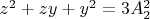 $z^2+zy+y^2=3A_2^2$