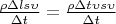 $\frac{\rho \Delta l s \upsilon}{\Delta t} = \frac{\rho\Delta t \upsilon s \upsilon}{\Delta t}$