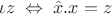 $\iota z \;\Leftrightarrow\; \hat x.x=z$