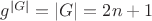 $g^{|G|} = |G| = 2n + 1$