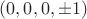 $(0,0,0,\pm 1)$