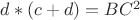 $d*(c+d)=BC^2$