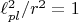 $\ell^2_{pl}/r^2 =1$