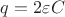 $q=2\varepsilon C$