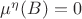 $\mu^{\eta}(B)=0$ $\mu^{\eta}(B)=0$