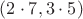 $(2\cdot7,3\cdot5)$