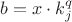 $b = x \cdot k_j^q$