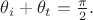 $\theta_i+\theta_t=\tfrac{\pi}{2}.$