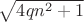$\sqrt{4qn^2+1}$