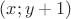 $(x; y+1)$