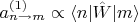 $a_{n \rightarrow m}^{(1)}\propto \langle n | \hat{W} |m \rangle$
