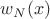 $w_N(x)$