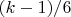 $(k-1)/6$