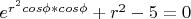$e^{r^2cos\phi*cos\phi}+r^2-5=0$