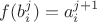 $f(b_i^j) = a_i^{j+1}$