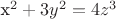 x^2+3y^2=4z^3