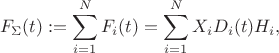 $$F_\Sigma (t): =\sum_{i=1}^N F_i(t) = \sum_{i=1}^N X_i D_i(t) H_i,$$