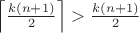 $\[\left\lceil {\frac{{k(n + 1)}}{2}} \right\rceil  > \frac{{k(n + 1)}}{2}\]$