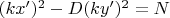 $(kx')^2 - D(ky')^2 = N$