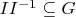 $I I^{-1} \subseteq G$