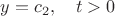 $y=c_2,\quad t>0$
