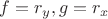 $f = r_y, g = r_x$