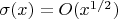 $\sigma(x)=O(x^{1/2})$