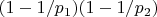 $(1-1/p_1)(1-1/p_2)$