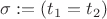 $\sigma := (t_1=t_2)$