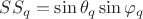 $SS_q=\sin\theta_{q}\sin\varphi_{q}$